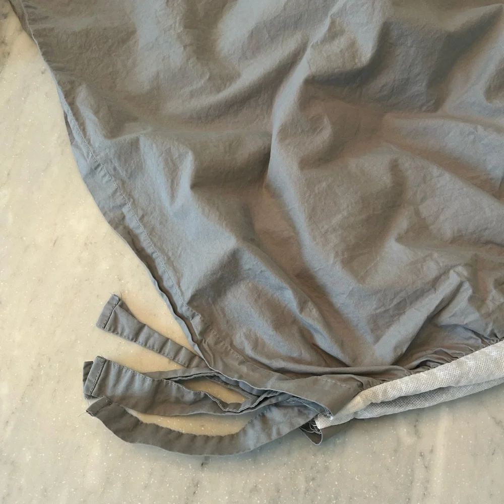 Dormify Gray Twin XL Bed Skirt for raised College Dorm Bed - Picture 3 of 6